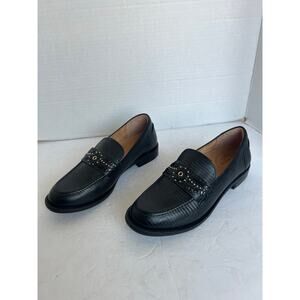 NWT Brioso Frisco Black Lizard Embossed Leather
Loafers Slip On Comfort Shoes 7M